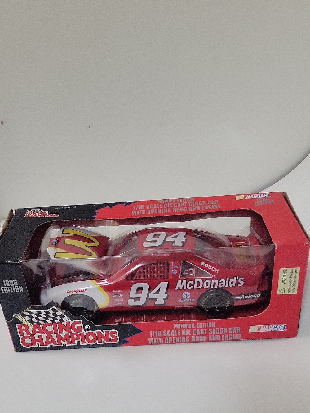 Racing Champions 1996 McDonald's Red and White #94 Racing Champions Die-Cast Car